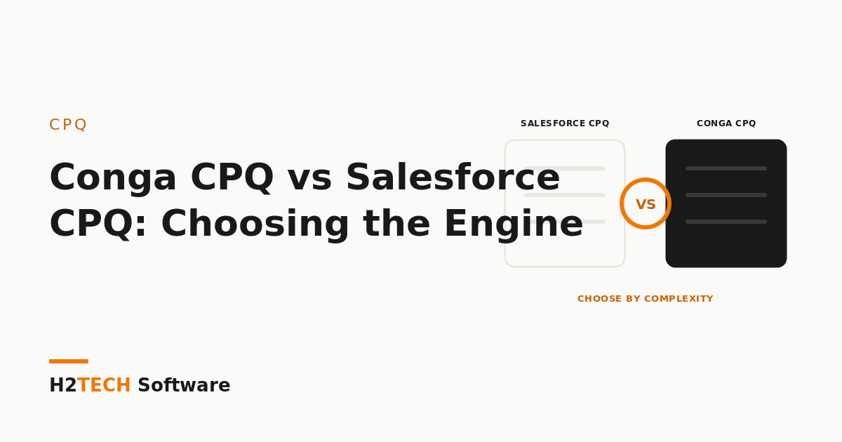 Conga CPQ vs Salesforce CPQ: Choosing the Right Engine