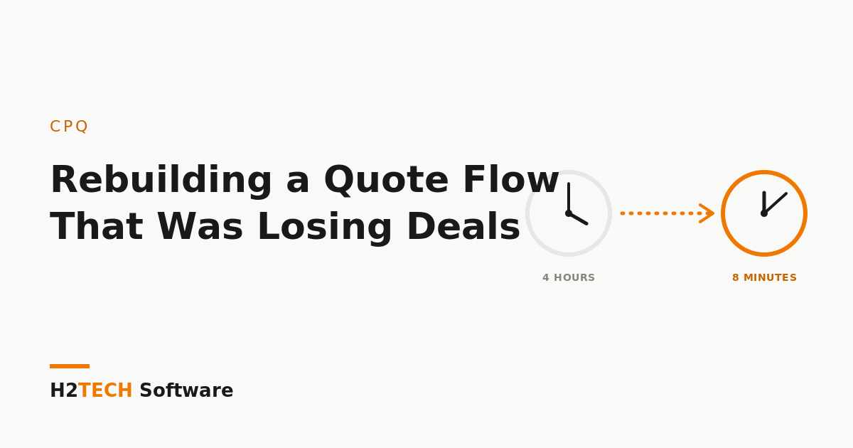 Rebuilding a Quote Flow That Was Losing Deals